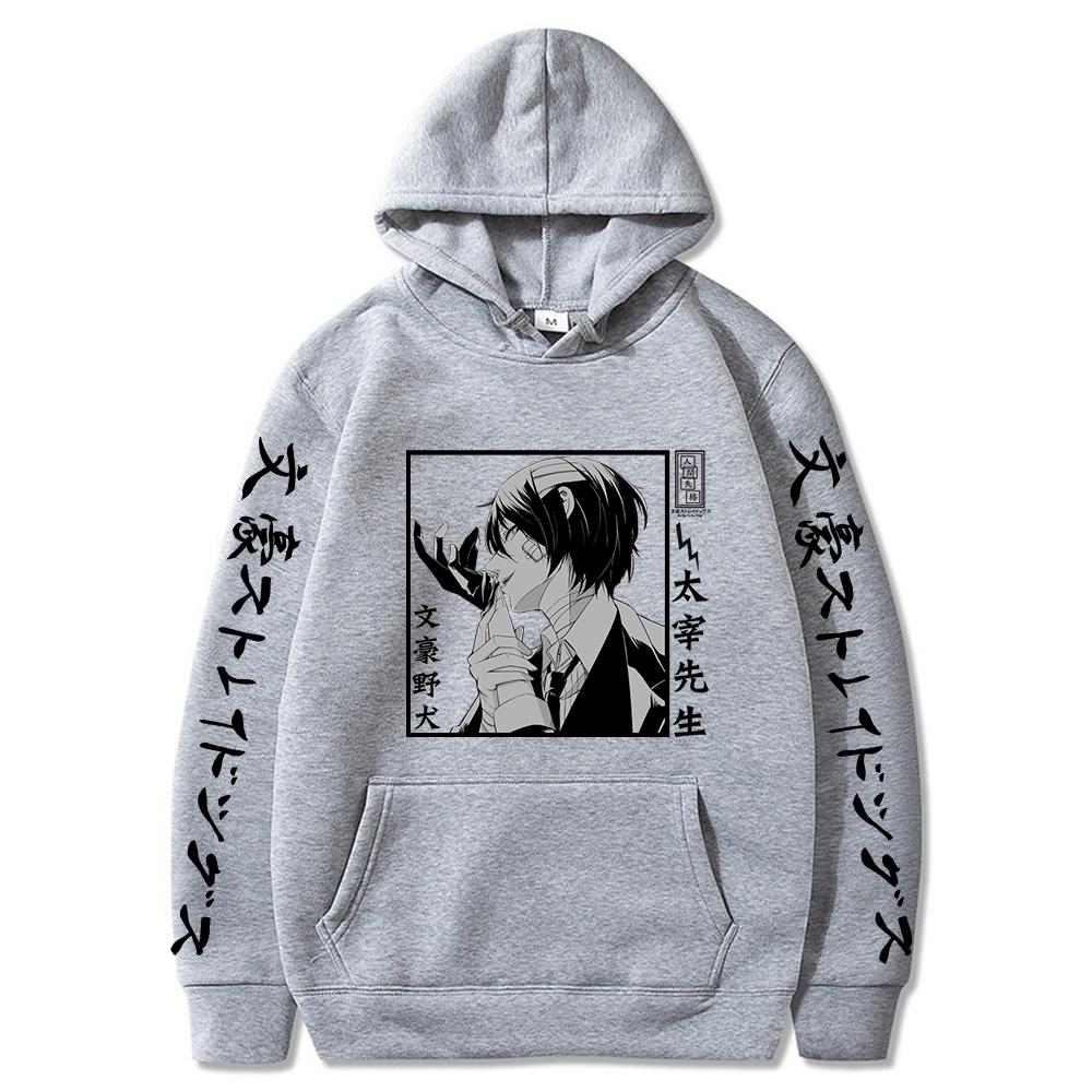 Japan Anime Bungo Stray Dogs Dazai Osamu Hoodies Men Women Harajuku Unisex Pullover Clothes Boy Girl Women's Spring Sweatshirt