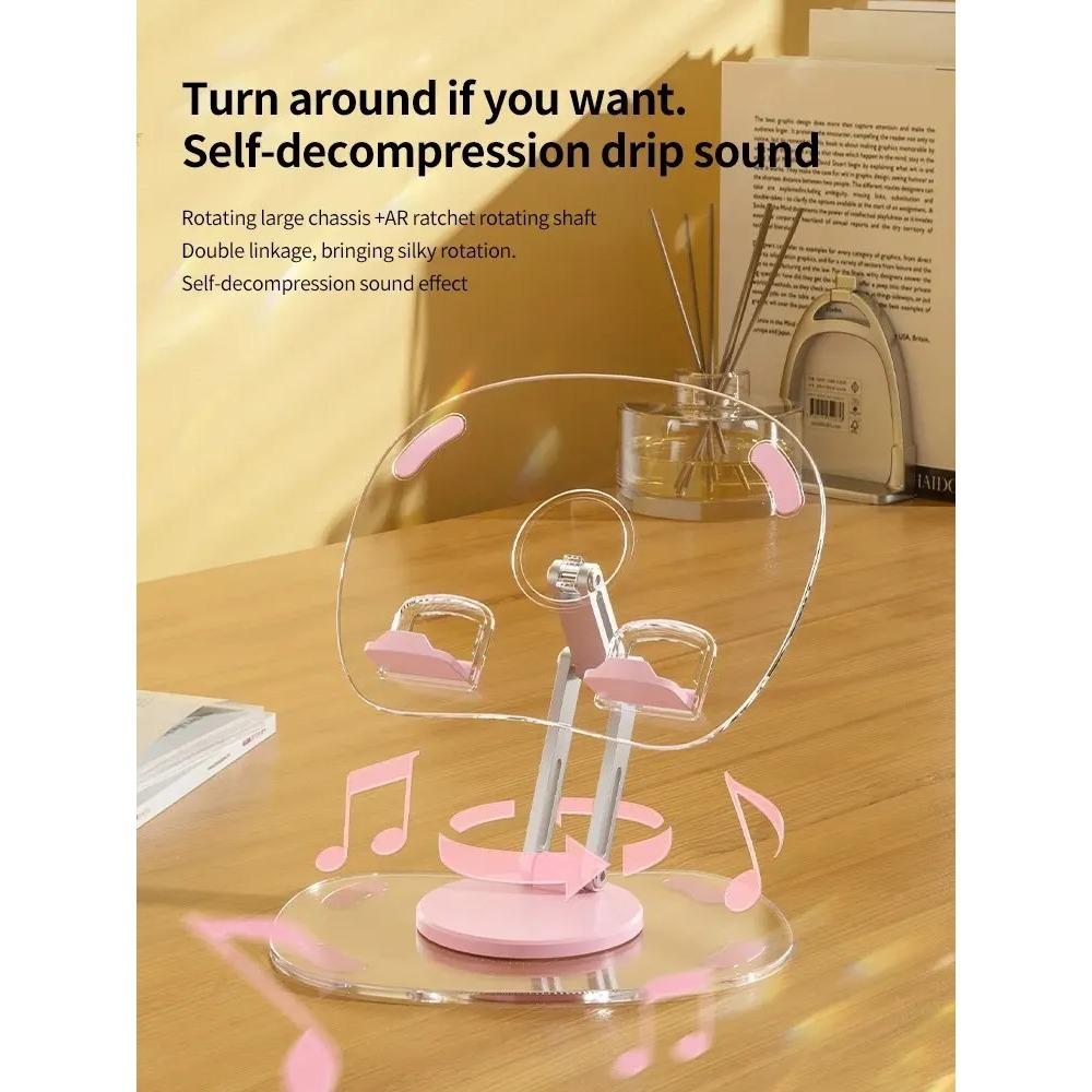 1PC 360° Rotating Mobile Phone Stand Multi-Functional Flat Support Stand Retractable Mobile Phone Stand Desktop