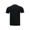 Li Ning Badminton Series Letter Print Quick-Dry Round Neck Short Sleeve T-Shirt Unisex Tops Black AHSV047-1