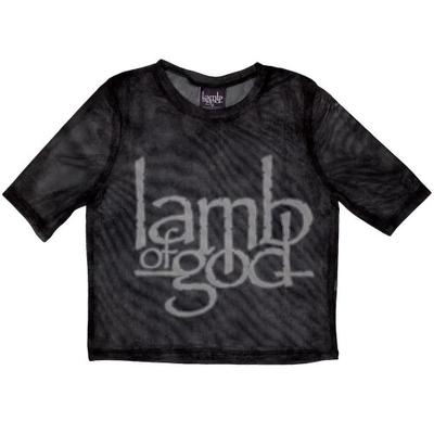 Lamb Of God Damen/Damen Logo Mesh Crop Top