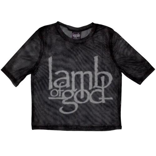 Lamb Of God Womens/Ladies Logo Mesh Crop Top
