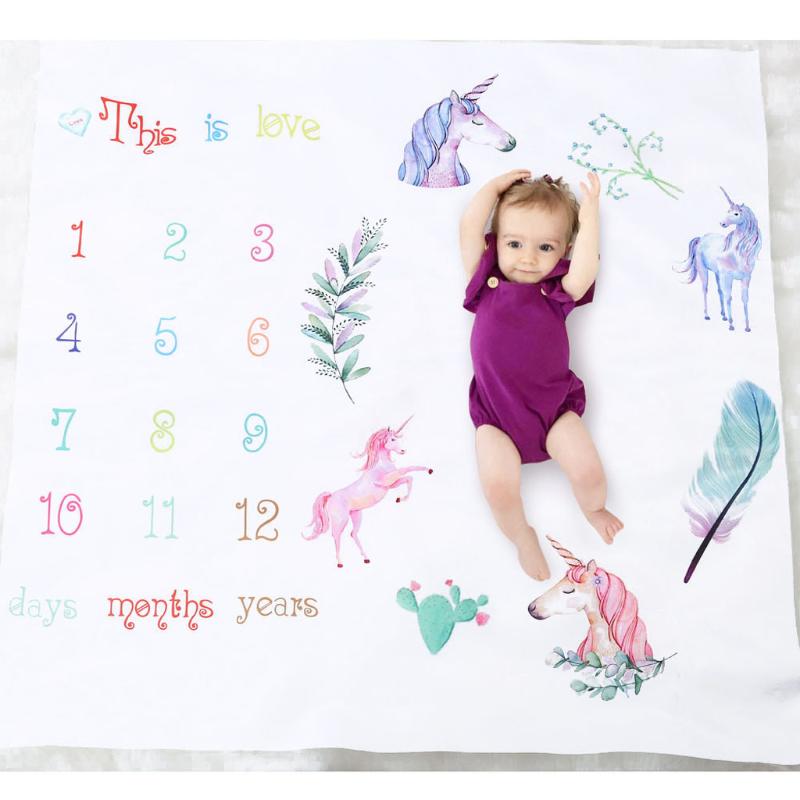 unicorn milestone blanket