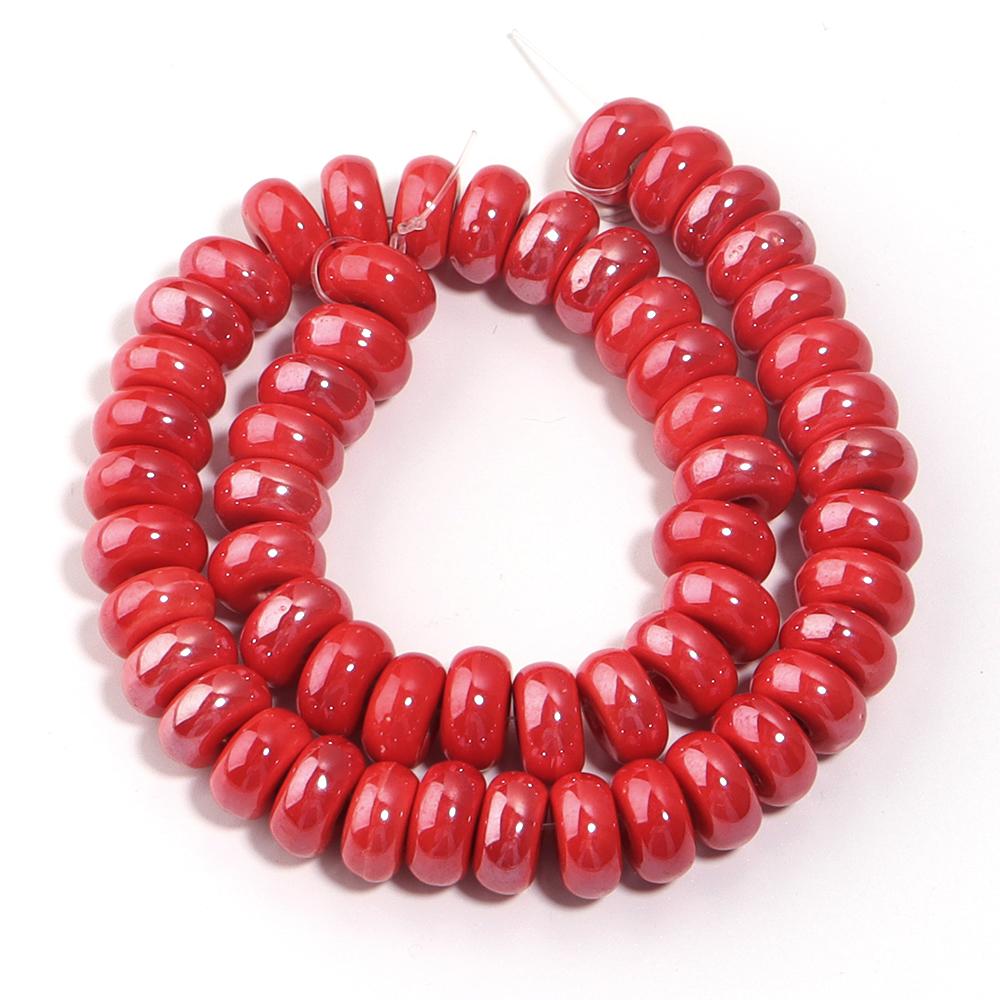 

Louleur Apx 55pcs Colorful Ceramic Beads Abacus Beads Loose Beads Spacer Beads For Jewelry Making Bracelets Accessories Handmade красный