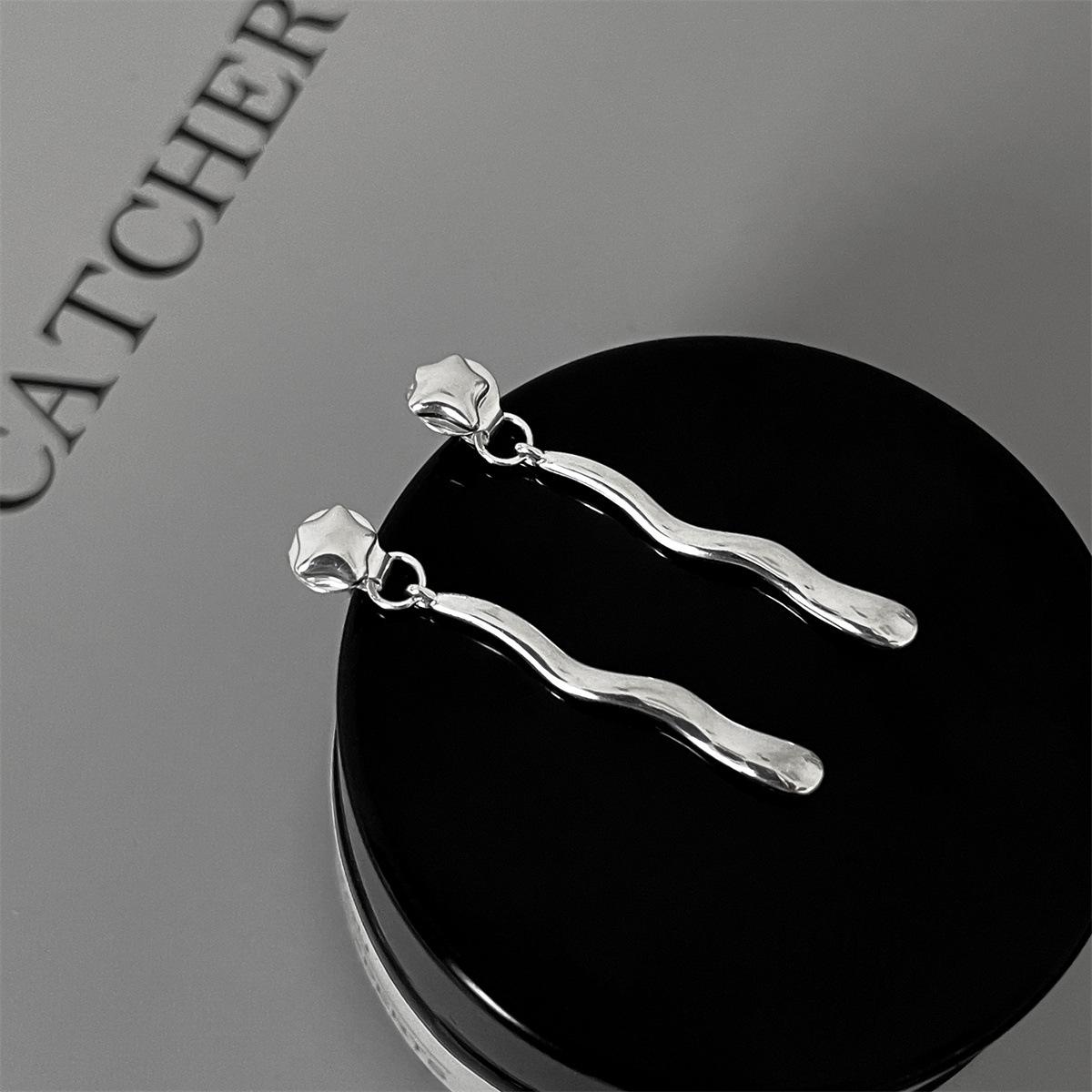 

Звезды тают капли воды серьги-гвоздики женские нишевые повседневные холодные высококачественные серьги-иглы из серебра 925 пробы модные 925 silver needles