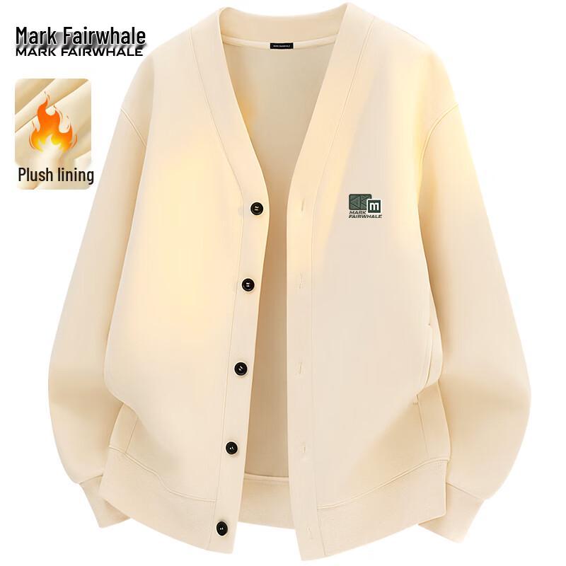 Mark Fairwhale Men's Fleece V-Neck Cardigan Sweatshirt