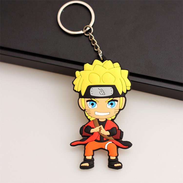 Double-Sided Naruto & Kakashi Soft Rubber Keychain Ornament
