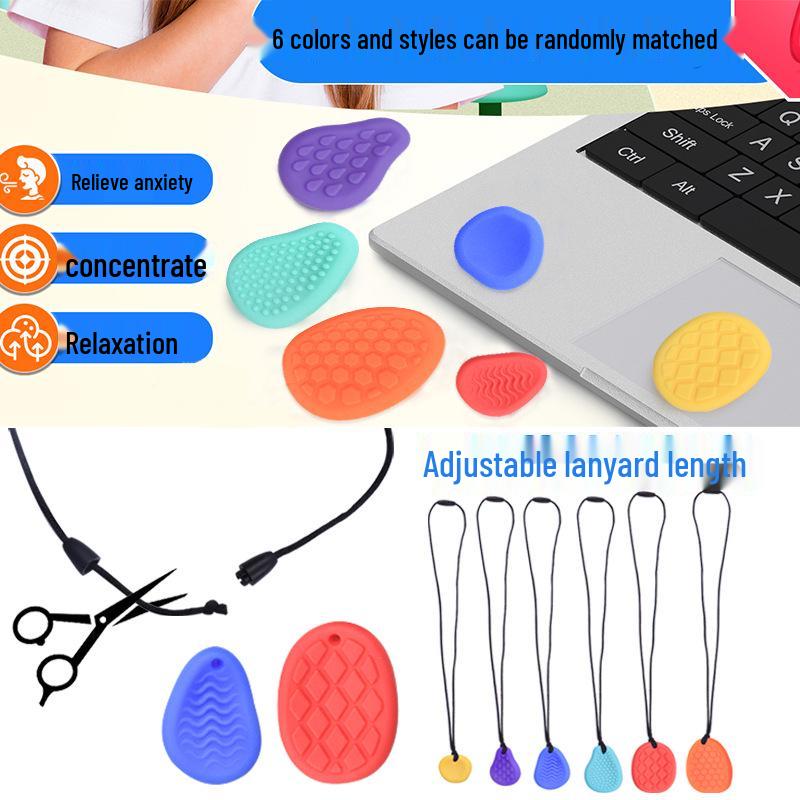 Dekompression Silikon Fidget Spielzeug für Kinder - Weiche Textur Sorgenstein Sensorische Hilfe