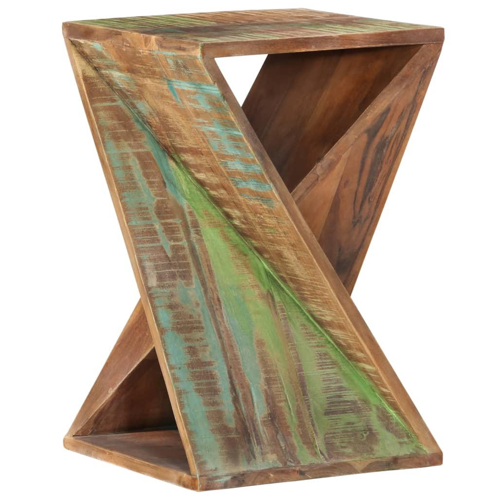 Side Table 35 X 35 X 55 Cm Reclaimed Solid Wood