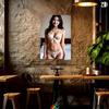 Asian Lady Metal Art 2D HD Beige Lace Wall Decor Easy Installation Indoor