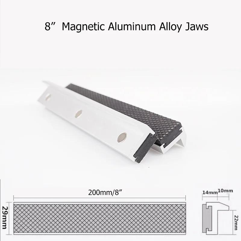 Vise Magnetyczna Osłona Ochronna 2,5-8'' Szczęki Osłona Ochronna Stop Aluminium Guma Narzędzia Ręczne Imadło Stołowe Ochraniacz Akcesoria