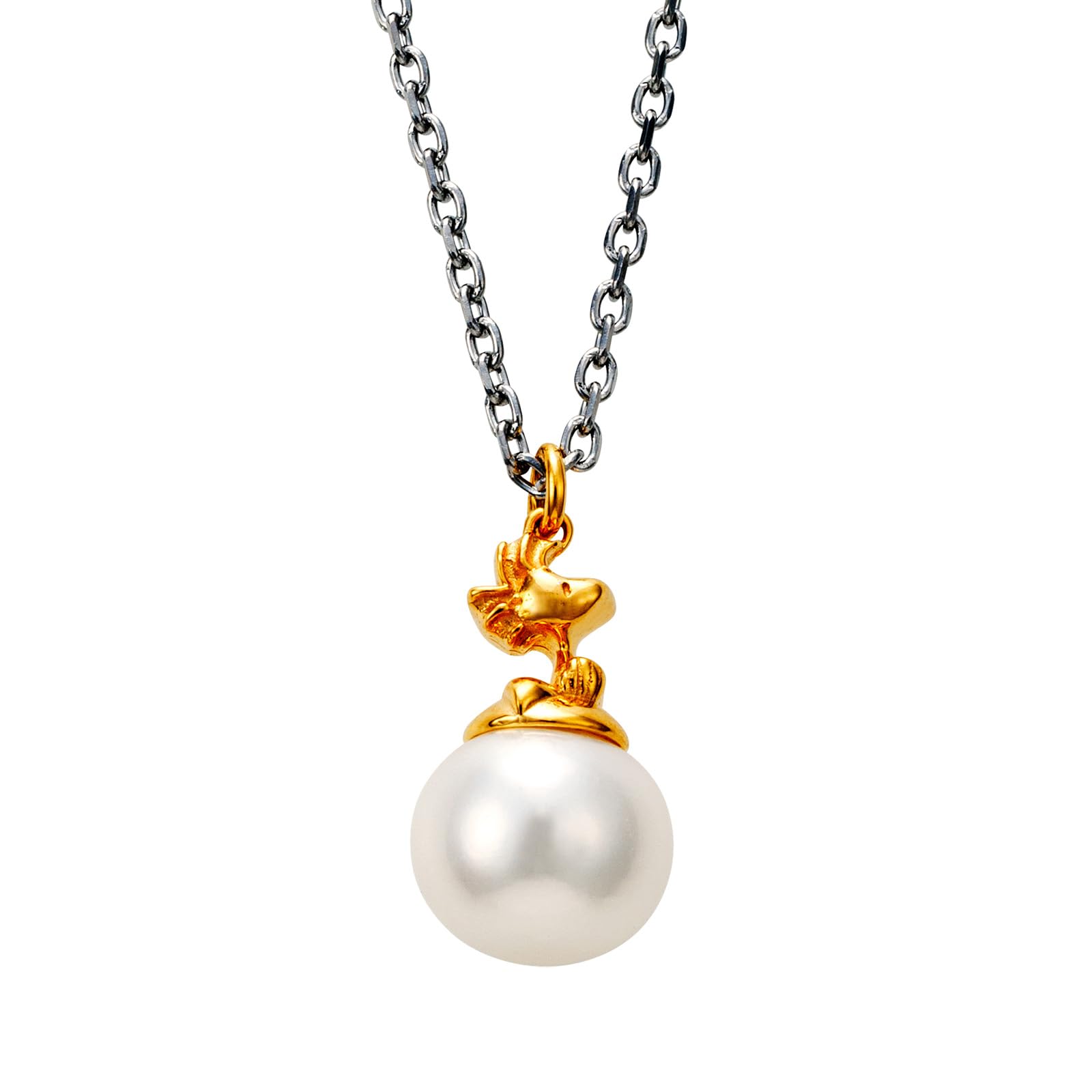 

Woodstock PEANUTS Necklace 925 Silver Freshwater Pearl [White Clover] Women s PNT-N004YG