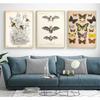 Vintage Fledermaus Insekt Druck Halloween Wandkunst Ölgemälde Antike Biene Tier Poster Wohnzimmer Dekoration Wandbild
