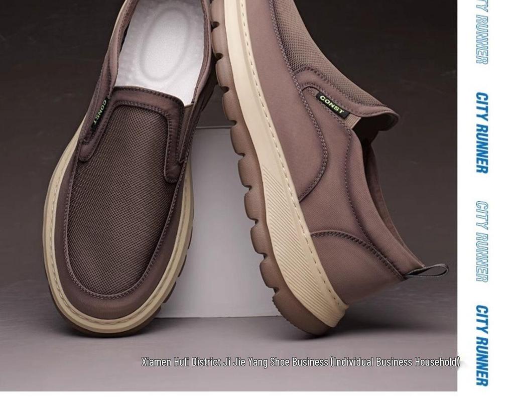 Herren Atmungsaktive Mesh Slip-On Canvas Schuhe - Leicht, Schnelltrocknend, Geruchshemmend