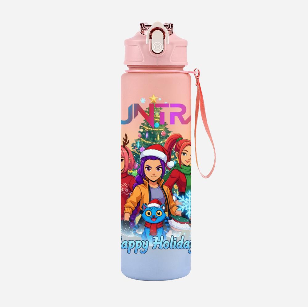 Bottiglia d'Acqua K-Pop Cacciatori di Demoni Stampata per Natale da 750 ml Tazza Grande Capacità Tazza da Acqua Portatile per Bambini Sport all'Aperto Regalo per Bambino