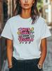 Hot Girls Drink Tequila T-Shirt Colorful Retro Cartoon Graphic Tee Fun Party Tee