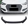 3 Pcs Front Bumper Lip Body Kit Sporty Appearance Bumper Lower Lip Splitter Replacement for S4 B9   2017 To 2019
