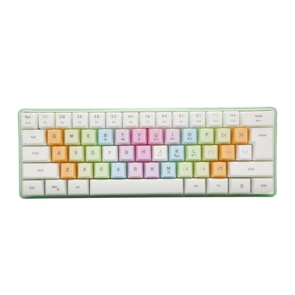 61 Keys Mechanical Keyboard RGB Backlight Colorful Keycaps Wired Mechanical Keyboard for Gaming Work