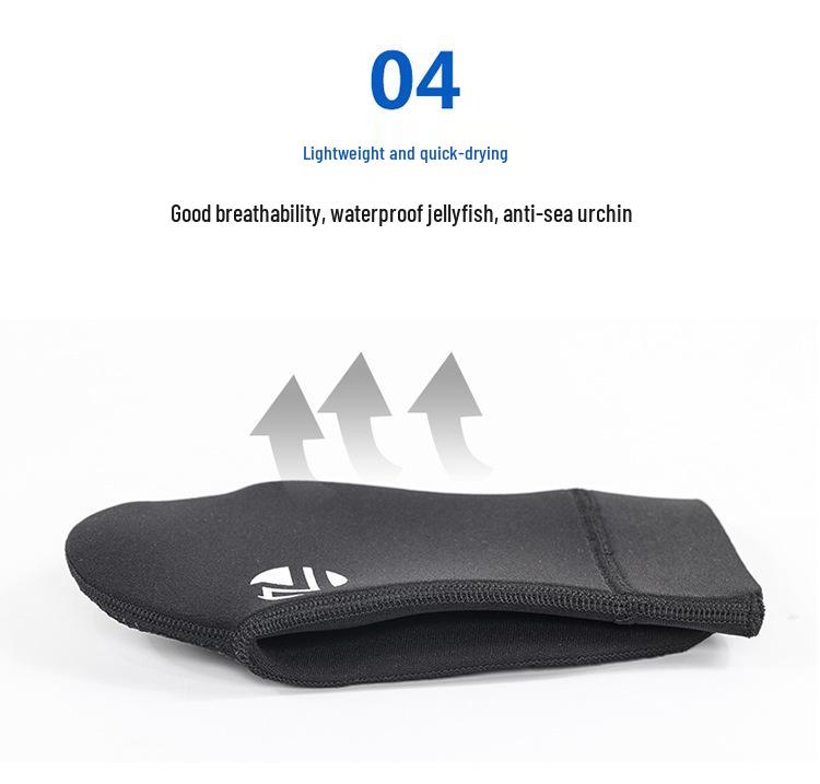 3mm ZCCO Super Elastic Winter Anti-Slip Diving Socks with Ankle Support, Anti-Abrasion Plus Size.