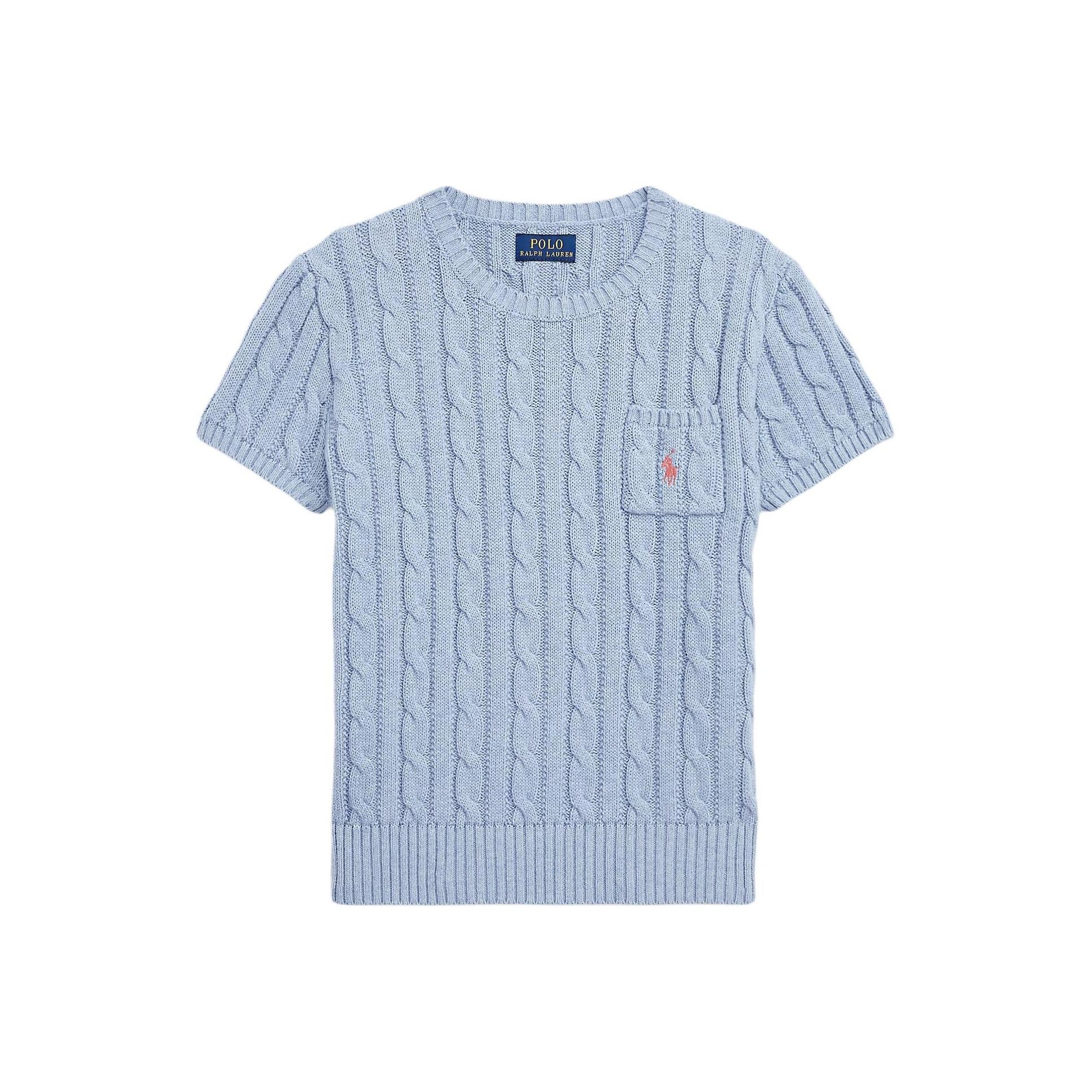 

Polo Ralph Lauren Свитер детский из рубчатого хлопка с коротким рукавом и круглым вырезом 313945437-001 L