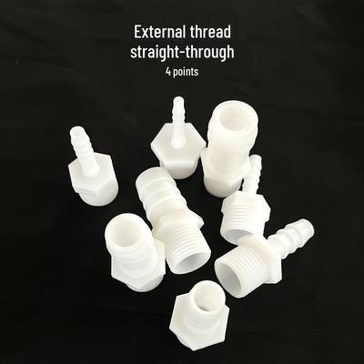 4-Point Male Thread Hose Connector, Water Pipe Nozzle, Quick Connect Union, PP Fish Tank Accessory