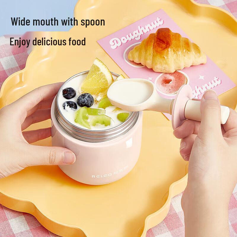 RELEA An An Thermal Breakfast Mug with Spoon