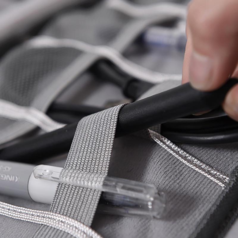 Travel Cable Bag Portable Digital USB Gadget Organizer Charger Wires Cosmetic Zipper Storage Pouch Kit Case Accessories Supplies