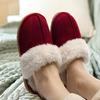 Fashion Litfun Winter Fur Women Slippers Fashion Fluffy Fur Slippers Furry Fuzzy House Slippers Indoor Warm Bedroom Comfy Plush Slippers