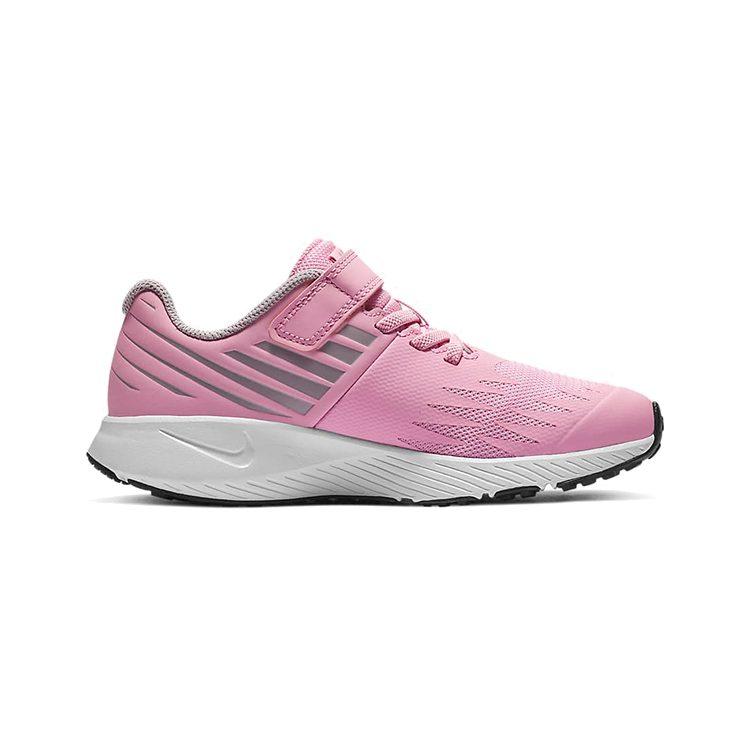 Nike Hook and Loop Low Top Kids' Running Shoes Pink White Children Aged 3 7 Years Old 921442-602