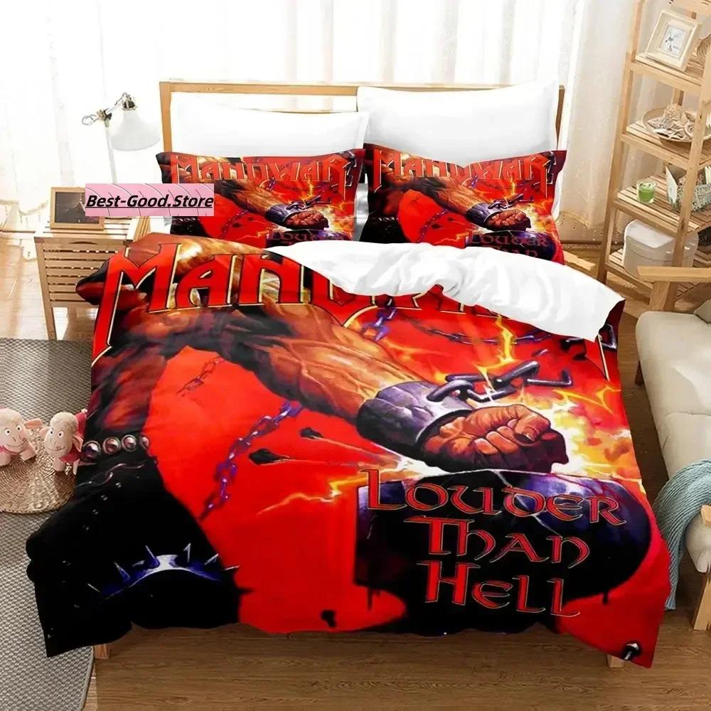 Manowar 3D Print Hip Hop Printed Bed Set Duvet Cover Pillowcase Bedding Set Bed Linen Sheet Quilt Cover Full Queen King Size
