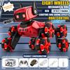 New children's toy mechanical dog eight-wheel stunt spray can shake the head electric remote control car machine dog manufacturer
