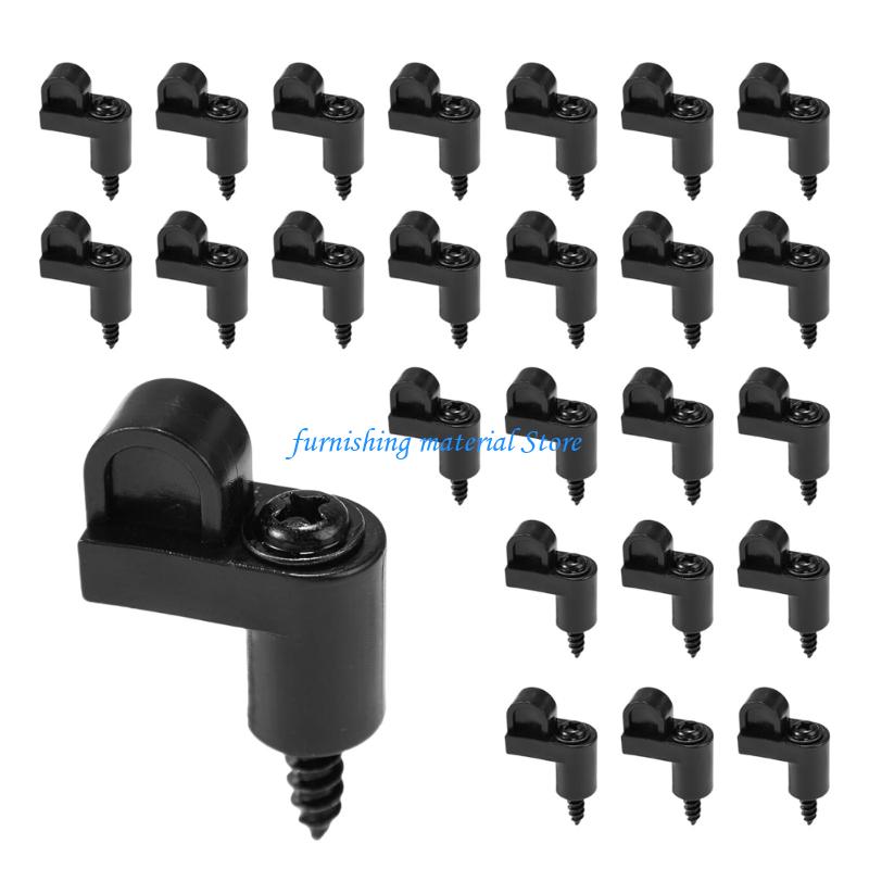 Y5GD Nylon Window Screen Retainers & Metal Screws Weatherproof Screen Clip Fasteners  Set Of 24 For Frame Stabilization