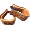 Horse Western Stirrups Saddle Tack Floral Handmade Tooled Leather Covered Pair
