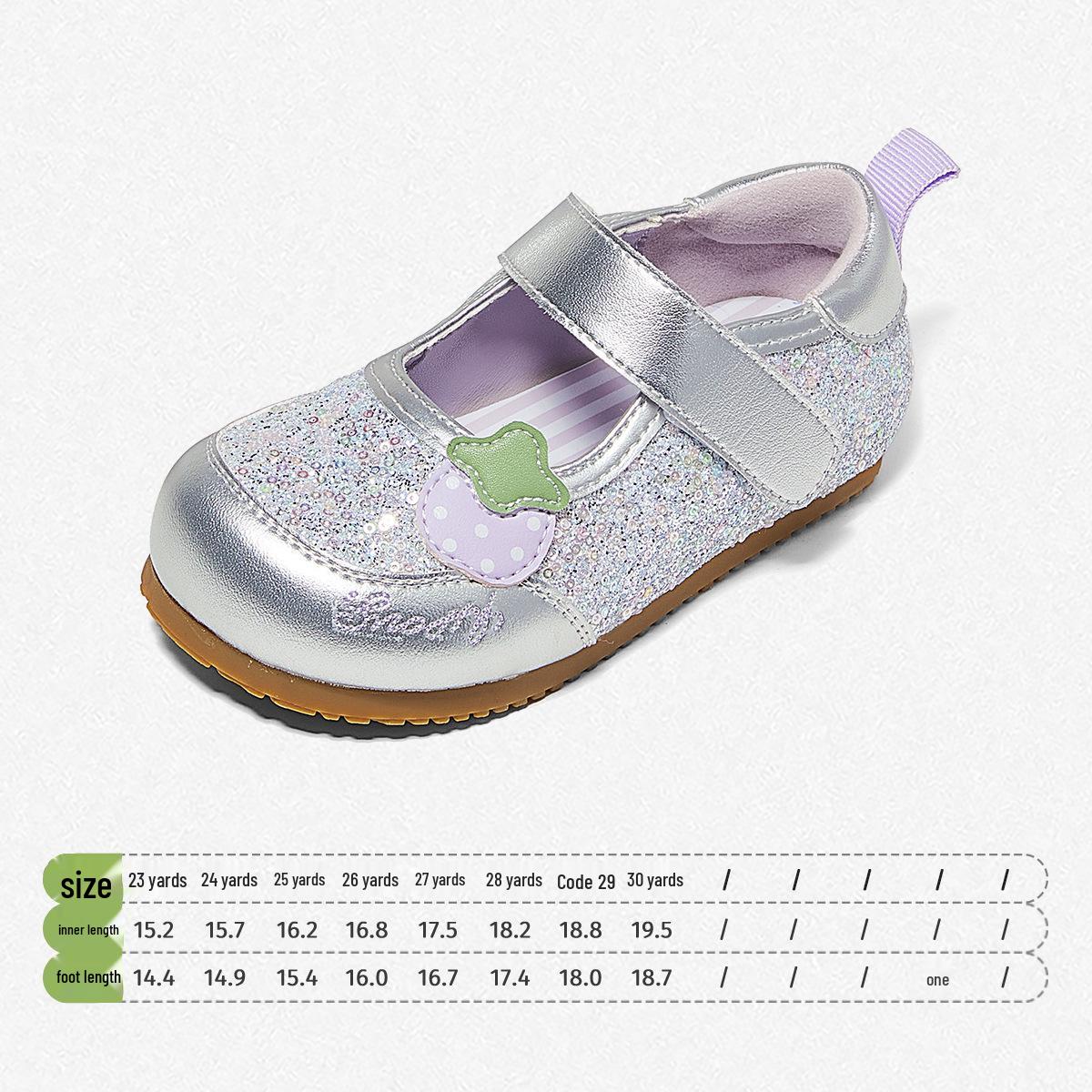 Snuffy Girls  Toddler Leather Shoes - Spring 2026 Collection, Non-Slip Soft Sole for Little Princesses. Size 28