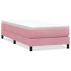 Łóżko Box Spring Bez Materaca Różowe 90X210 Cm Aksamit
