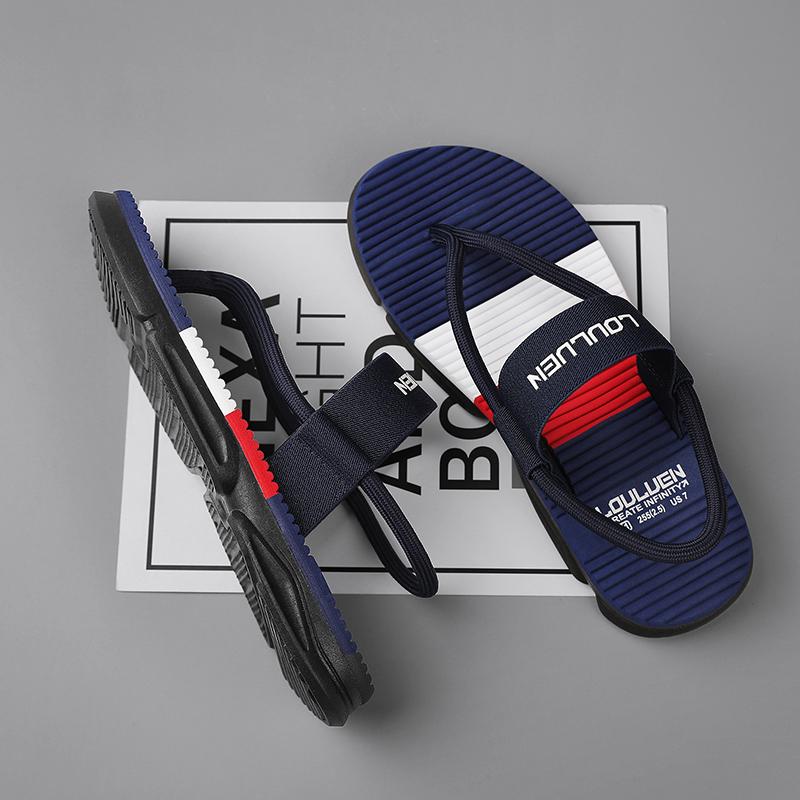 Fashion Summer New Slippers Outdoor Slides Men Flip Flops Beach Sandals Non-slip Casual Flat Shoes Slippers Indoor House Shoes for Men