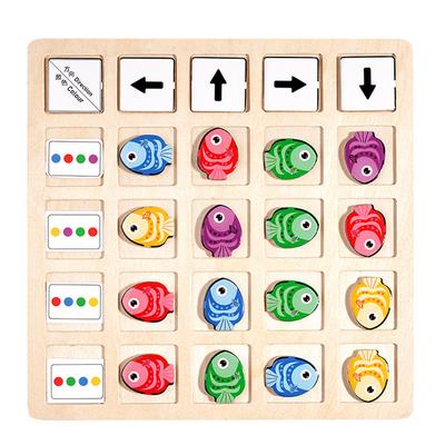 Giochi Educativi da Tavolo in Legno Montessori per Bambini Giocattoli Gioco di Battaglia Colore Direzione Giocattoli Educativi Pratici per Bambini Regalo