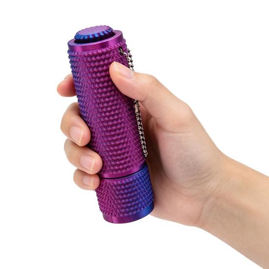3D Printed Spiky Fidget Toy with Ball Chain, Stress Relief Gripper Sensory Toy with Spinner & Clicker, Portable Travel Massage Stick Pain Stimming