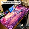 Floral Garden Theme Personalized Mouse Pad Custom Name Text Non Slip Desk Pad For Laptop Office Desktop