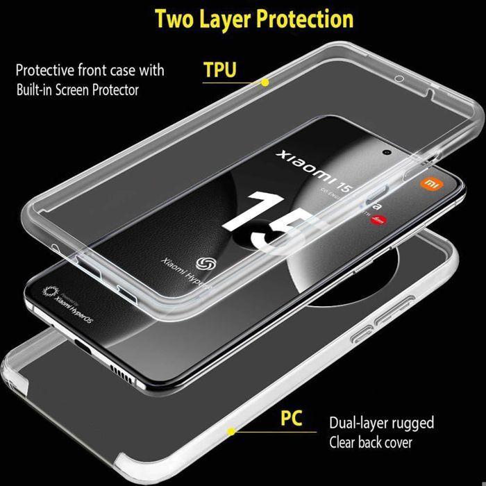 Protective Case - E.F.CONNECTION - for Xiaomi 15 Ultra - Soft Silicone - Hard PC - Anti-Scratch