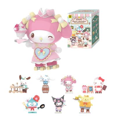 TOP HRAČKA Postavičky Sanrio Kolečkové brusle Diner Série Gachapon Slepá krabička Figurka Měkký vinyl PVC Prémiová hračka Dárek k narozeninám My Melody Kuromi Postava