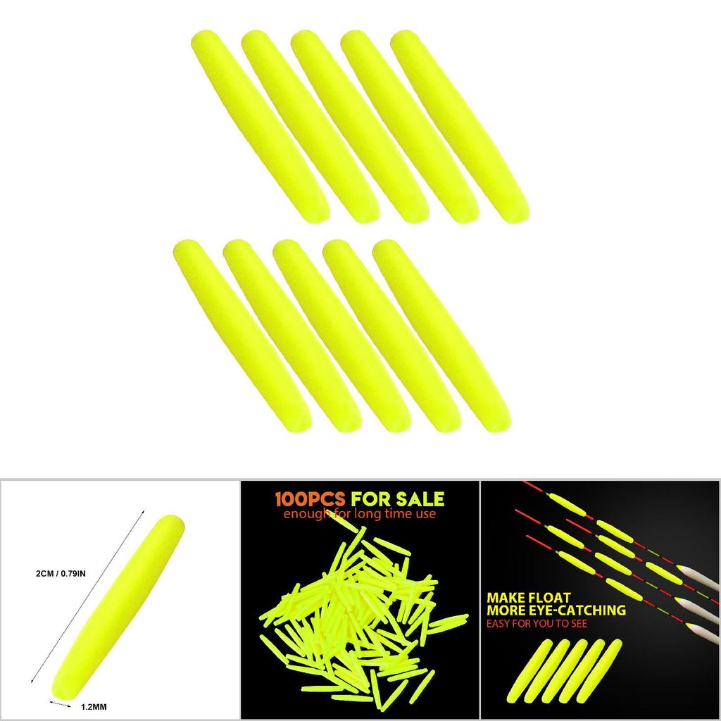 100 Stück Langlebige Tropfenform Indikator Angelposen Pose Zubehör (YelLow L)