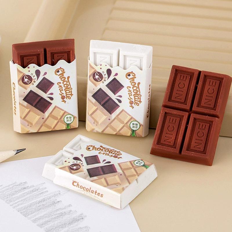 Cartoon Chocolate Design Eraser Large Eraser Student Painting Writing Pencil Eraser Stationery School Office Supplies