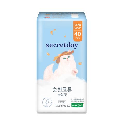 Secret Day Нежные хлопковые прокладки Slim Fit (Выберите 1 из 7) Long Liner 40P