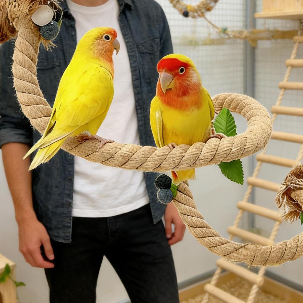 Bird Cage Perch Climbing Stand Biting Game Cockatiel Perch For Leg Muscle Parakeet Lovebird Boredom Stress Cage Decoration