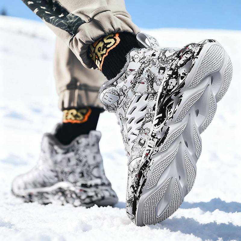  Men Boots New Winter Slippers Warm Men Shoes Waterproof Plush Sneakers Male Tenis Shoes Boots Men Sneakers Winter