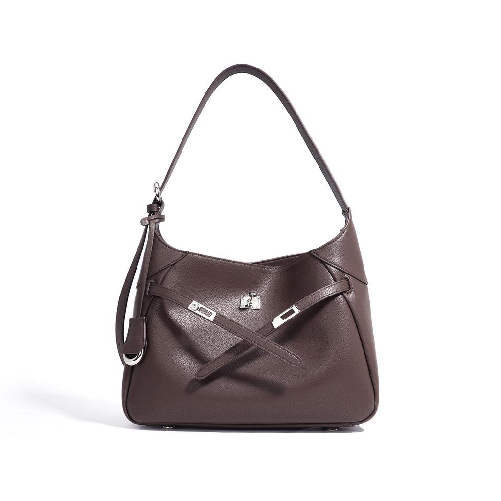 2025 Autumn/Winter Genuine Leather Crossbody & Shoulder Bag - High-End Fashion, Niche Design, Simple Women's Underarm Bag