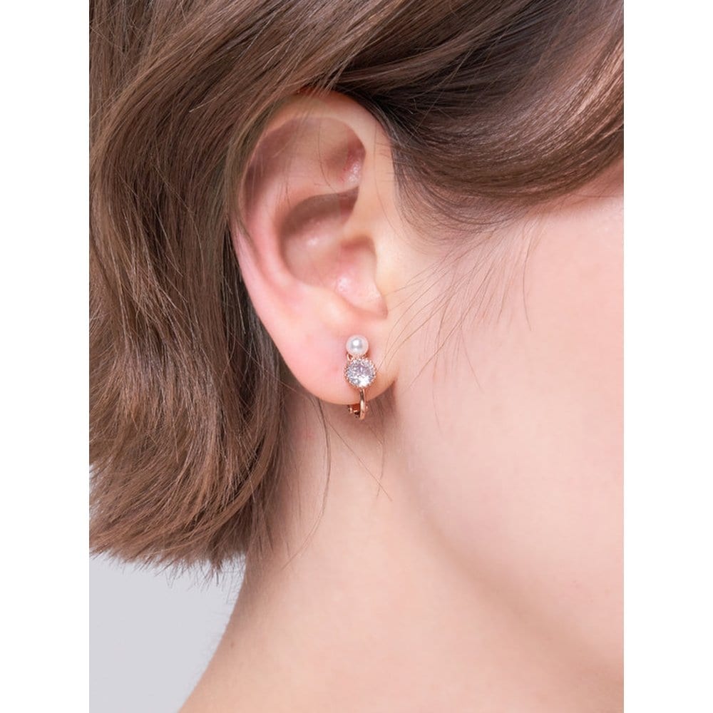 Shining Pearly Stone Bracelet Earrings Elspee500