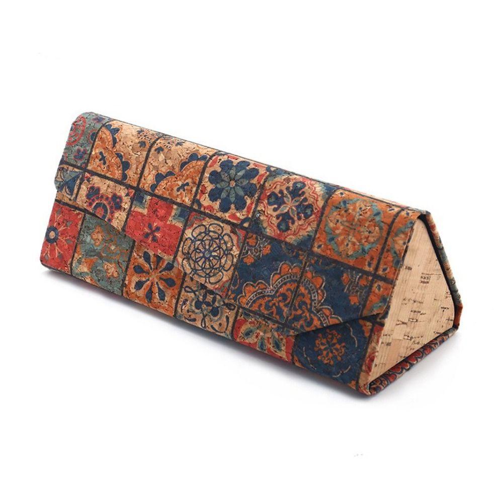 Portable Retro Totem Storage Box Glasses Box Folding Triangle Glasses Case Sunglasses Box