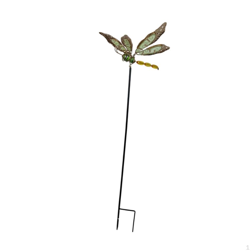 Dragonfly Garden Stake Fairy Accessories Holiday with Luminous Wing Outdoor Decoration Metal