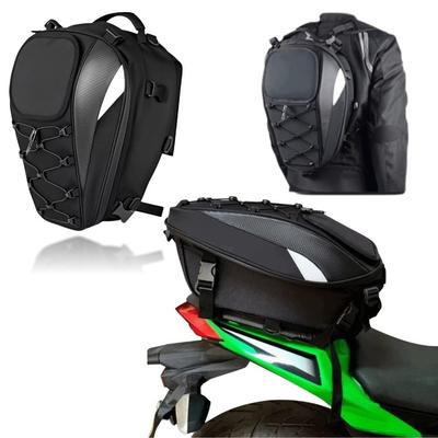 Reflective Motorcycle Tail Bag Oxford Cloth Rider Backpack  Motorcycle Riding